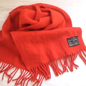 Scots Regal red wool scarf